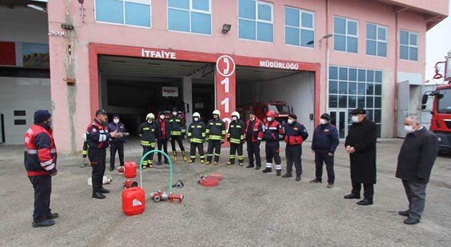 Bayburt İtfaiyesi'nin eğitimleri sürüyor