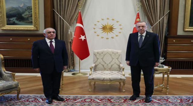 Cumhurbaşkanı Erdoğan, Azerbaycan Başbakanı&#039;nı kabul etti