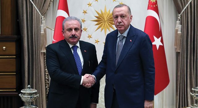 Cumhurbaşkanı Erdoğan, TBMM Başkanı'nı kabul etti