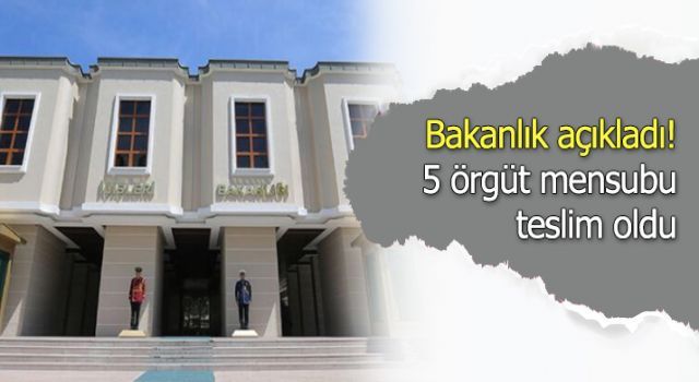 İkna yoluyla 5 örgüt mensubu teslim oldu