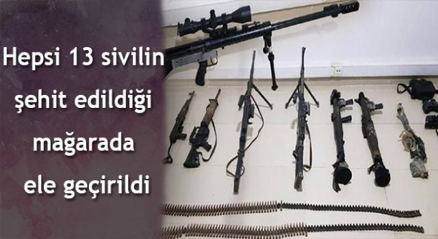 MSB duyurdu: Hepsi 13 sivilin şehit edildiği mağarada ele geçirildi