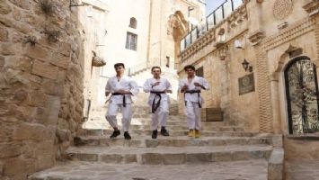 Mardinli karatecilerden tarihi sokaklarda milli takım hazırlığı
